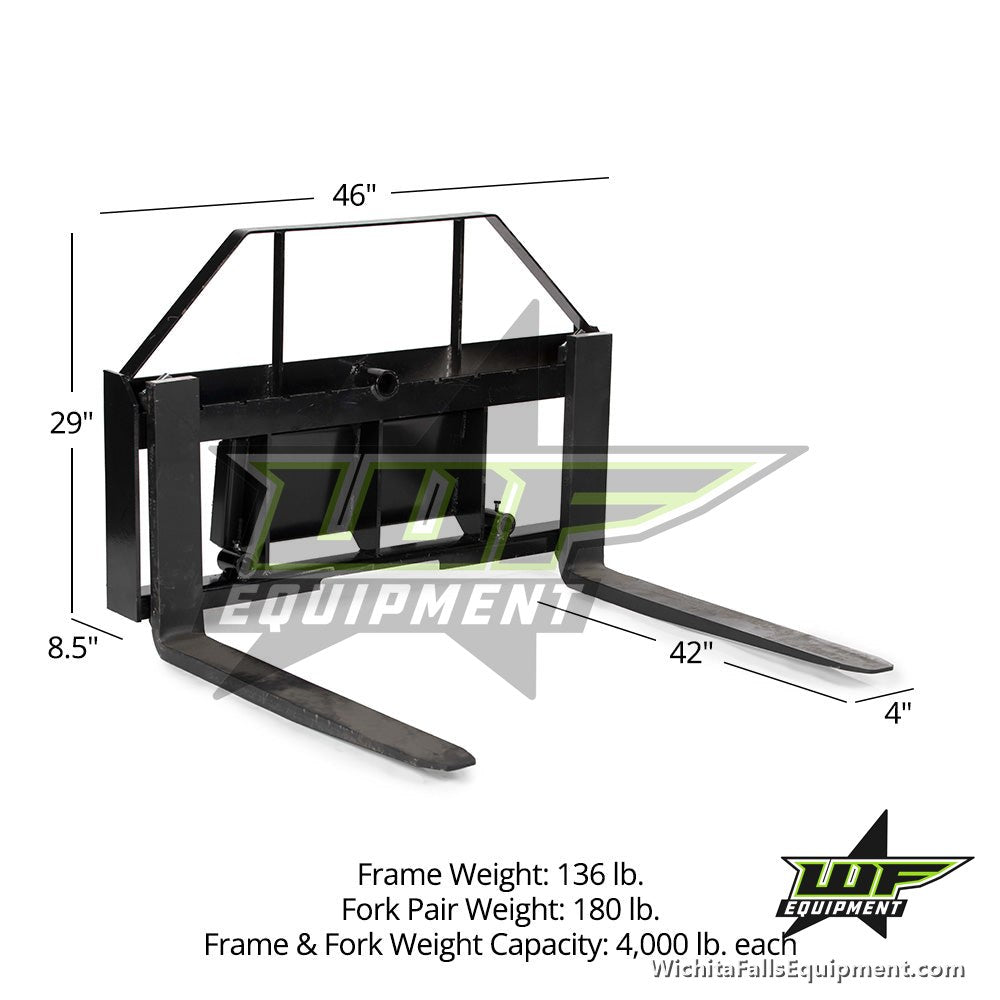 Titan Mini Skid Steer Pallet Fork Frame 42 in. Blades