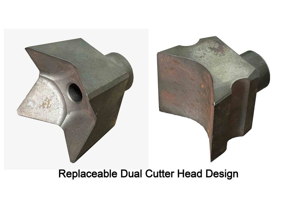 Raytree replaceable dual cutter head design