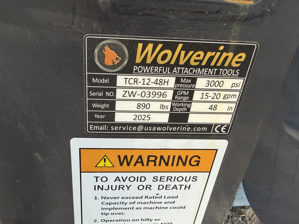 2026 Wolverine TCR-12-48H Trencher