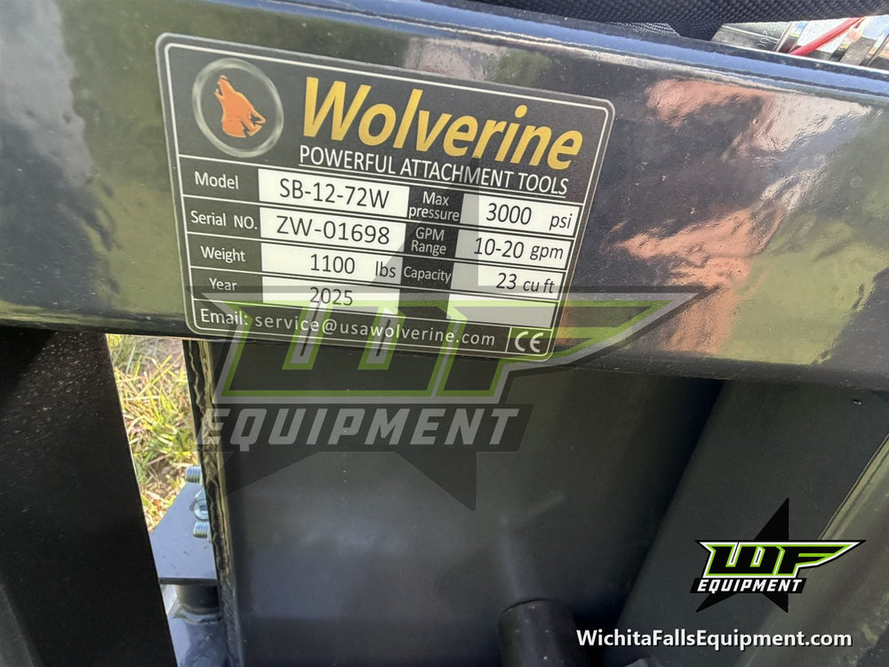 Wolverine 72 in. Hydraulic Screening Bucket - Skid Steer