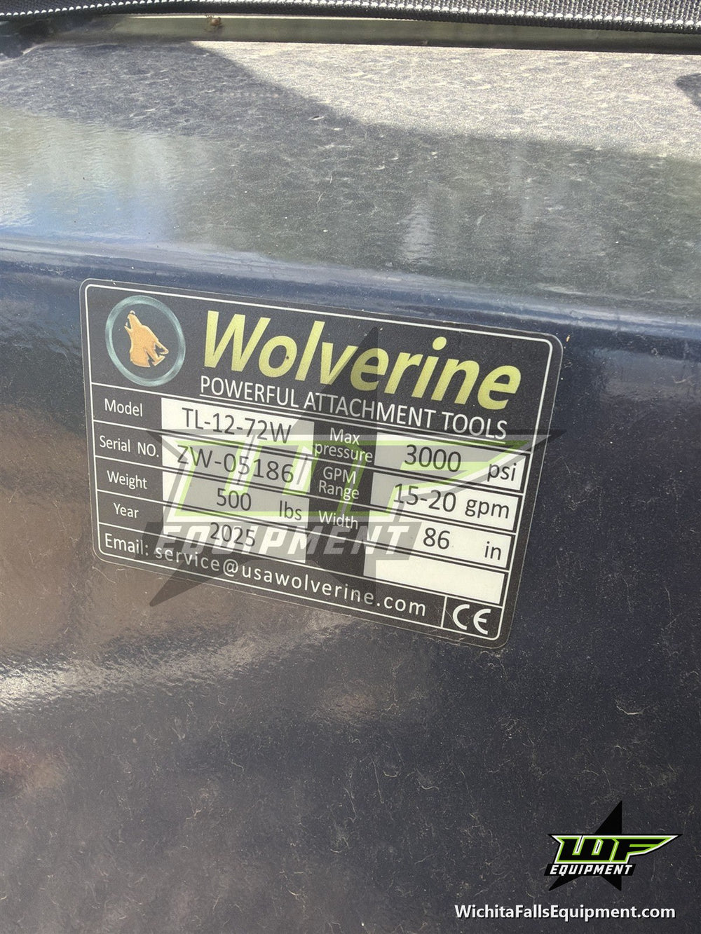2025 Wolverine TL-12-72W Tiller - Skid Steer