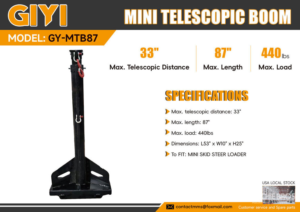 2026 GIYI GY-MTB87 Telescopic Boom - Mini Skid Steer