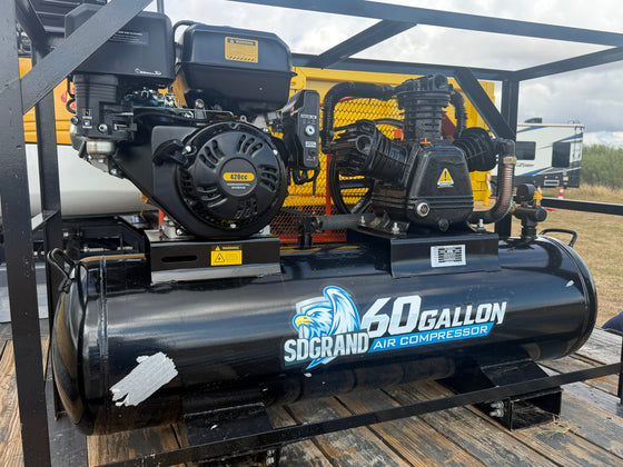 SDLaunch S60GAL 60 gallon gas air compressor with 420cc engine
