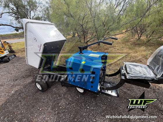 SDLaunch DT1300 wheeled mini dumper with hopper raised