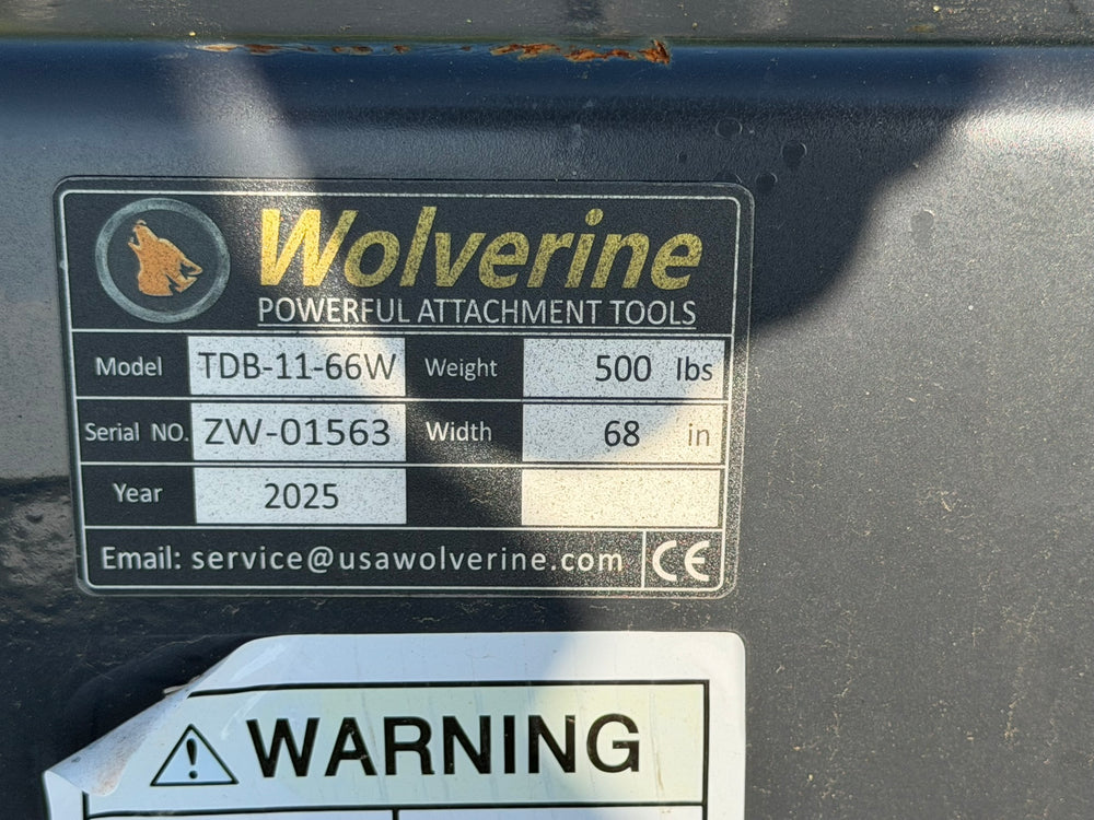 Wolverine 68 Inch Skid Steer Bucket