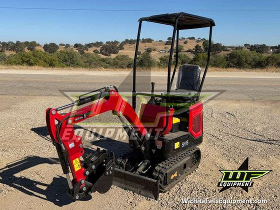 SDLaunch SH15 1 ton gas mini excavator with backfill blade