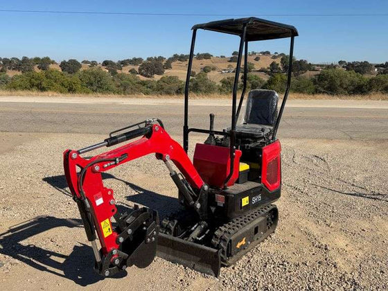 SDLaunch SH15 1 ton gas mini excavator with backfill blade