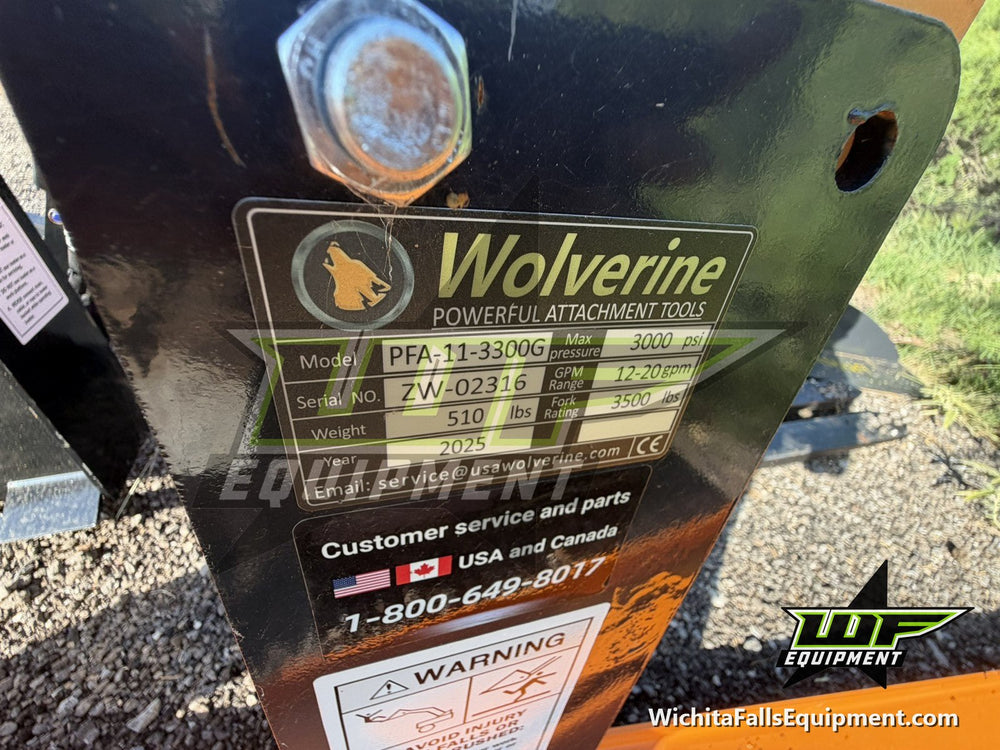 Wolverine Hydraulic Pallet Forks - Skid Steer