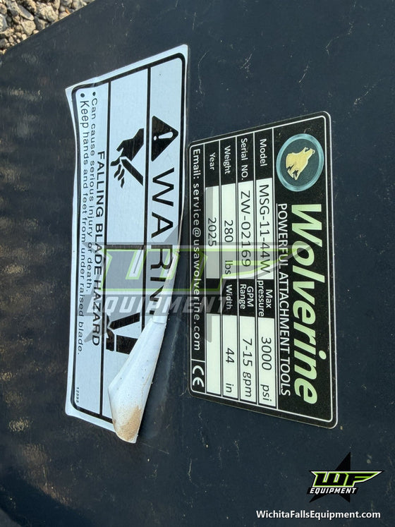 Wolverine 44 in. Mini Skid Steer Grapple Bucket - Toro Dingo Mount
