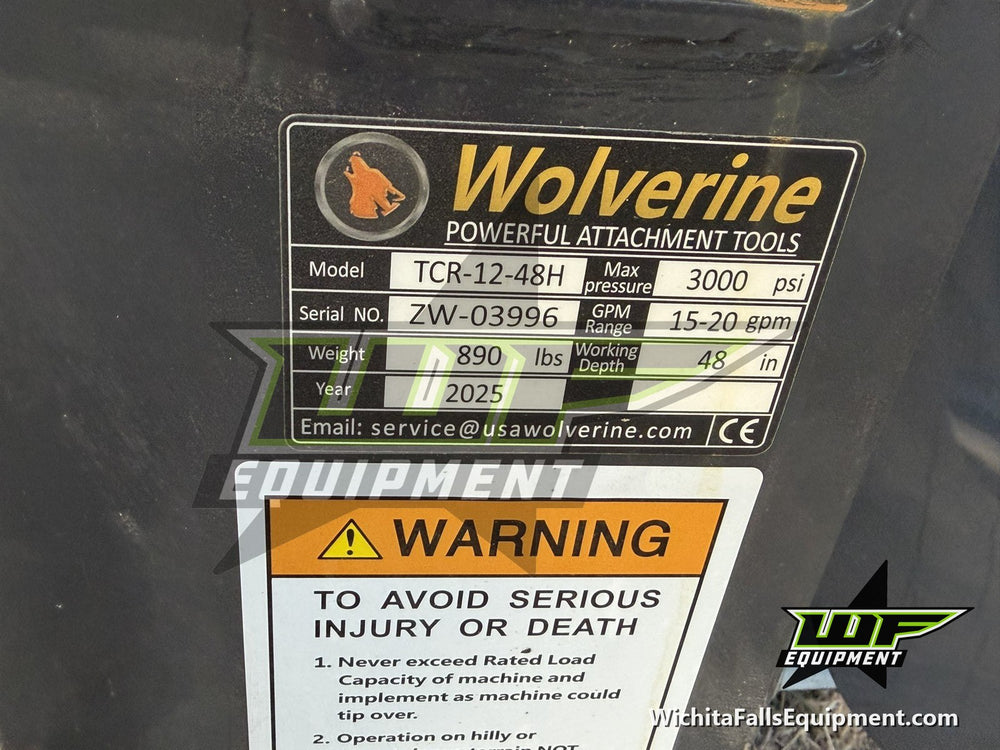 2026 Wolverine TCR-12-48H Trencher