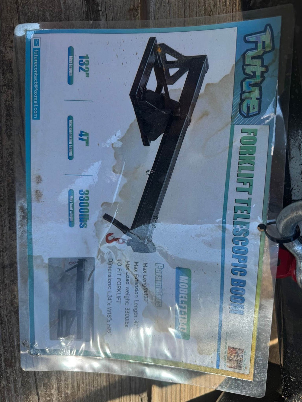 Forklift Boom Attachment